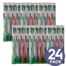 24-PACK: GUM SuperTip Sensitive Toothbrushes 464 Full Head, Ultra-Soft Bristles