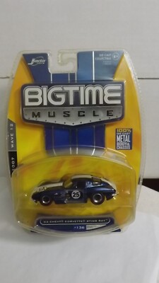 2007 Jada  Big Time Muscle Blue '63 Chevy Corvette Sting Ray # 136 Wave 12