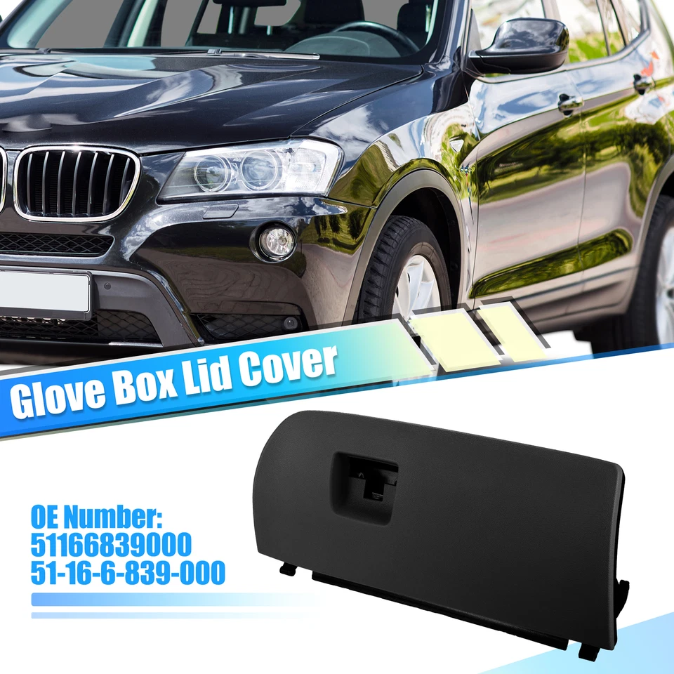 Tapa de la cubierta de la puerta de la guantera del tablero negra apta para BMW X3 F25 F26 2011-2018 51166839000 Foto 2 de 4