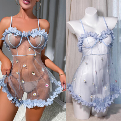 Sexy Lingerie for Women Slip Dress Negligee V-Neck Babydoll Underwear Sleepwear