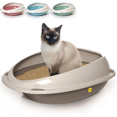 Große oder Jumbo Katzentoilette mit Rand WC Pfanne Box X L 4 Farben CatCentre®