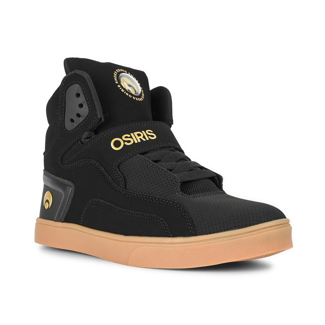 Osiris Rize Ultra High-Top Shoes Black/Gold/Gum UK
