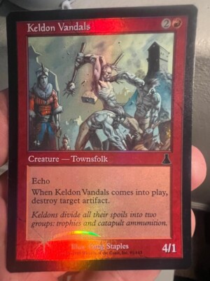 Keldon Vandals - Urza's Destiny - Magic The Gathering FOIL NM/M (Never Played)