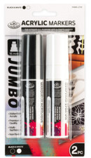 Royal  Langnickel 2 Piece Acrylic 15mm Black/White Markers