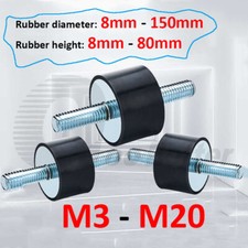 M3 - M20 Male / Male Anti Vibration Rubber Mount Car Bobbin Isolator Damper