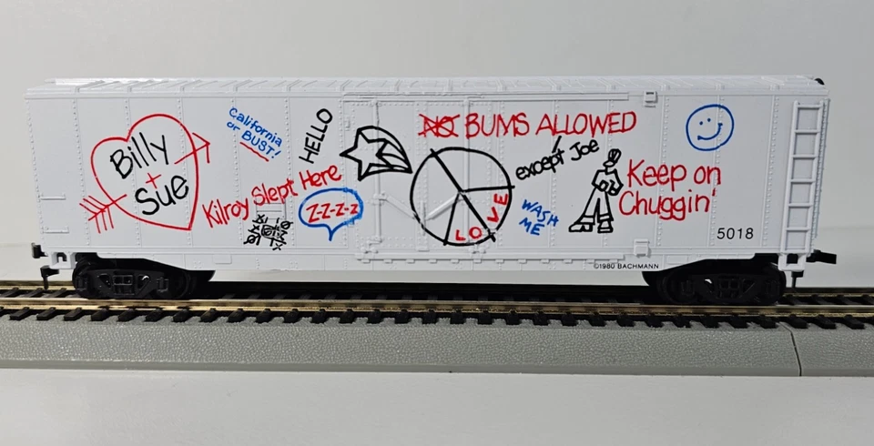 HO Bachmann #1087 Graffiti Steel Box Car VTG 1980 NOS - Image 4 of 4