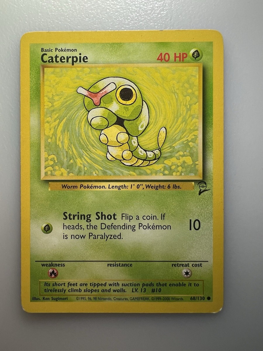 basic caterpie pokemon card value 1st Edition Caterpie 45/102 Base Set - Common Pokemon Card - NM/Mint