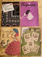Crochet, Tatting Edge, Knitting Vintage Instruction Booklets And Pamphlets