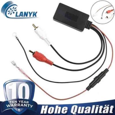 ABS Auto 12V Bluetooth 5.0 Radio Stereo Audio Adapter AUX Anschluss 2RCA Stecker