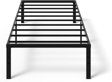 Metal Bed Frame Platform Heavy Duty Steel Slat Support No Box Spring Needed 12"H