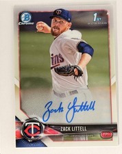 2018 Bowman Chrome #CPA-ZL Zack Littell Chrome Prospect Autographs