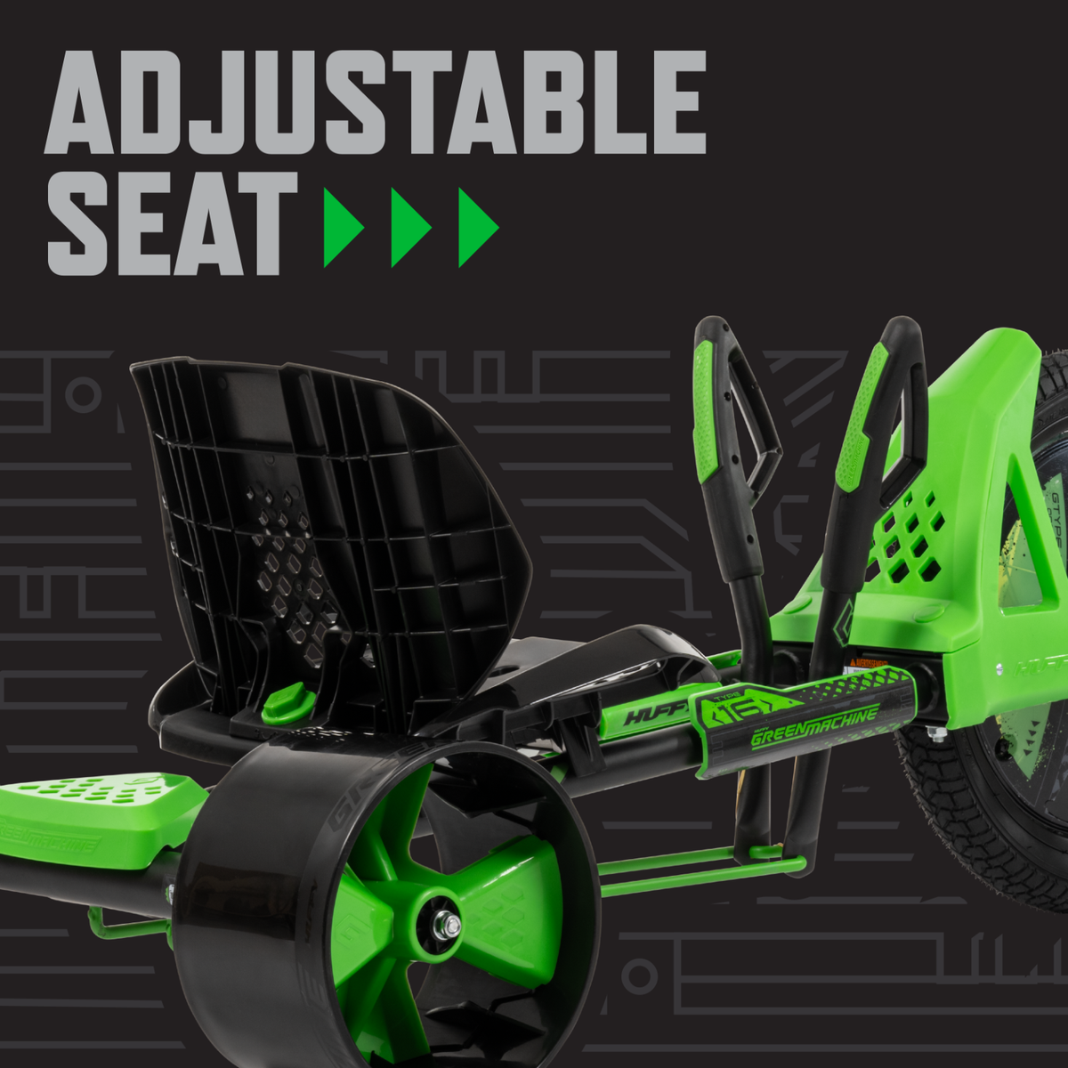 Huffy 16” Green Machine Drift Trike, Ages 5-8 Years Old, Green