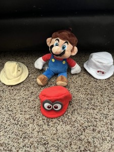 Super Mario Odyssey Plush Gamestop Exclusive W/ Hats 2019 ThinkGeek 7"