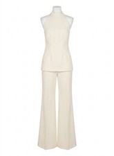 Veronica Beard Johanne Sleeveless Mock Neck Top Dove