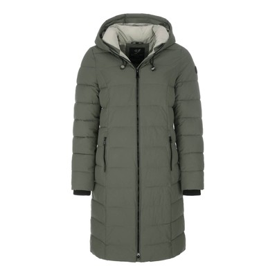 Blue Flame Damen Steppmantel Steppjacke Kapuze Elastischer Kordelzug Innenfutter