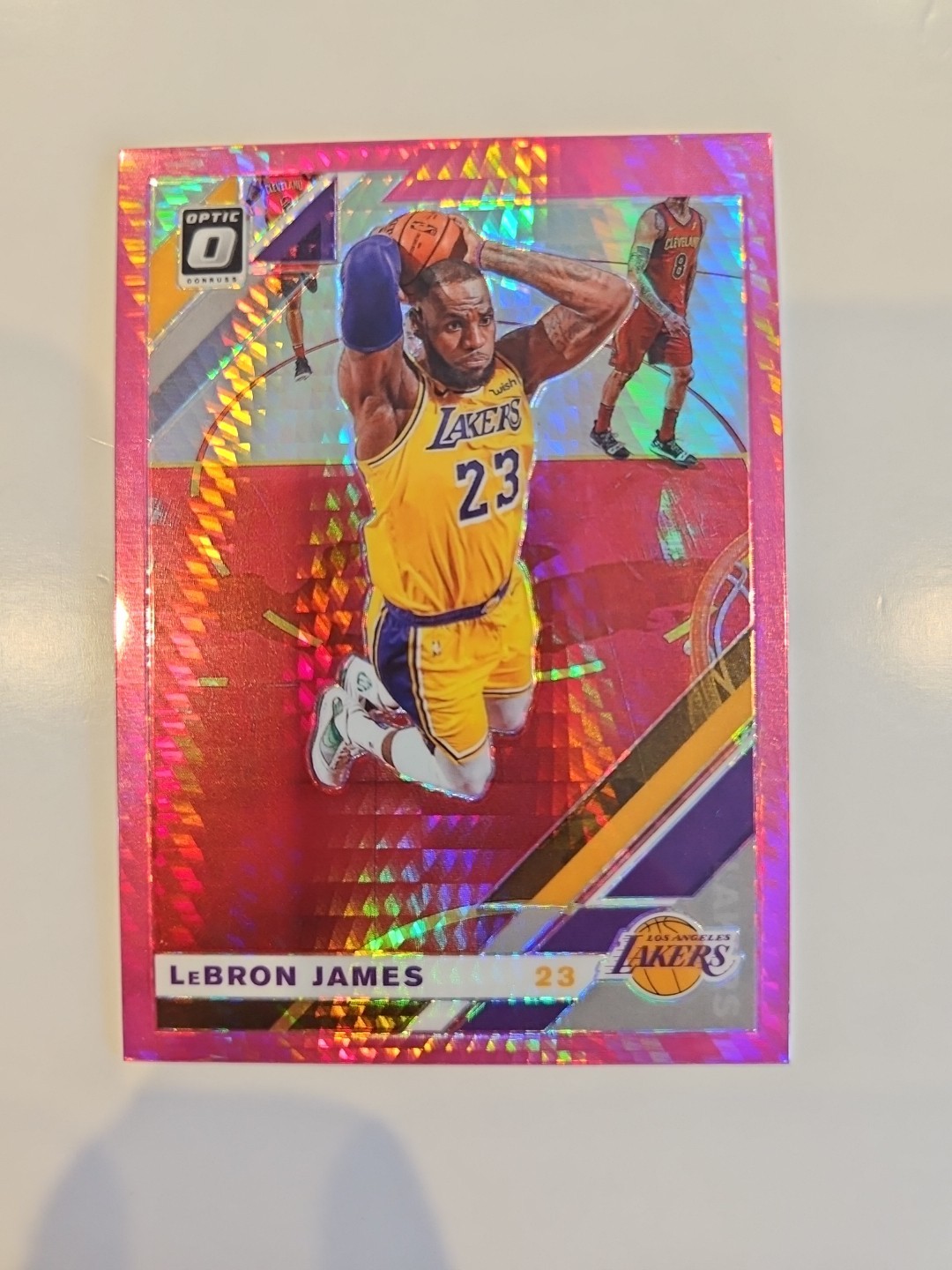 2019-20 Panini Donruss Optic Lebron James #60 Pink Hyper Prizm