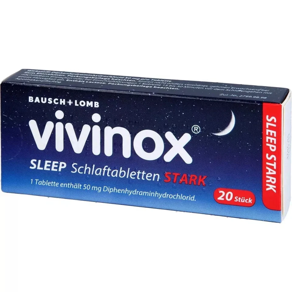 DR. GERHARD MANN CHEM.-PHARM.FABRIK GMBH VIVINOX Sleep Schlaftabletten stark 20 St PZN 02083906#