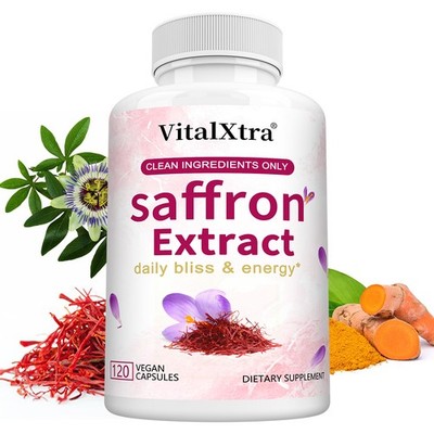 Saffron Extract With Passion Flower Promote Relaxation For Heart & Mind 120 Caps