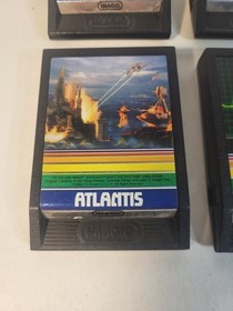 Lot of 4 Intellivision Game Cartridges - Demon, Atlantis, Beauty, Microsurgeon 