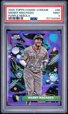 2025 Topps Cosmic Chrome #86 Manny Machado Purple Nebula PSA 9