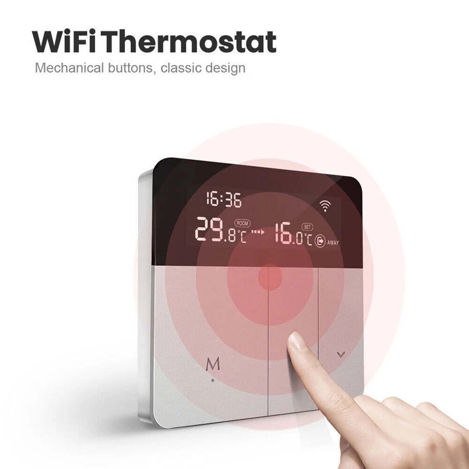 Tuya WiFi Thermostat 16A Smart Touch Warm Floor Heating Temperature Controller - Image 2 of 4
