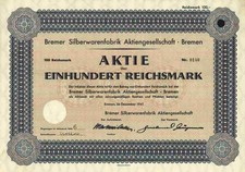 Bremer Silberwaren BSF Wilkens 1941 Bremen Altensteig Zwilling Mercedes 100 RM