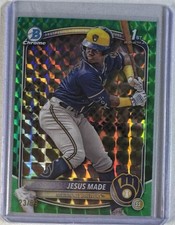 2025 Bowman Chrome Jesus Made 1st Bowman Green Geometric Refractor /99
