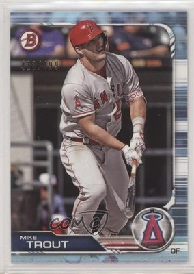 2019 Bowman Sky Blue 412/499 Mike Trout #1 2r5