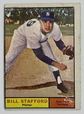 1961 Topps Bill Stafford #213 New York Yankees Vintage Excellent Condition