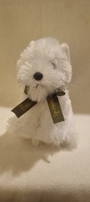 B30 - Harrods White Dog Plush Soft Toy Collectable Toy Teddy