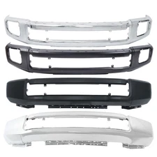 Split W/o Or W/ Fog Light Hole Chrome/Black Front Bumper For F250 F350 2020-2022