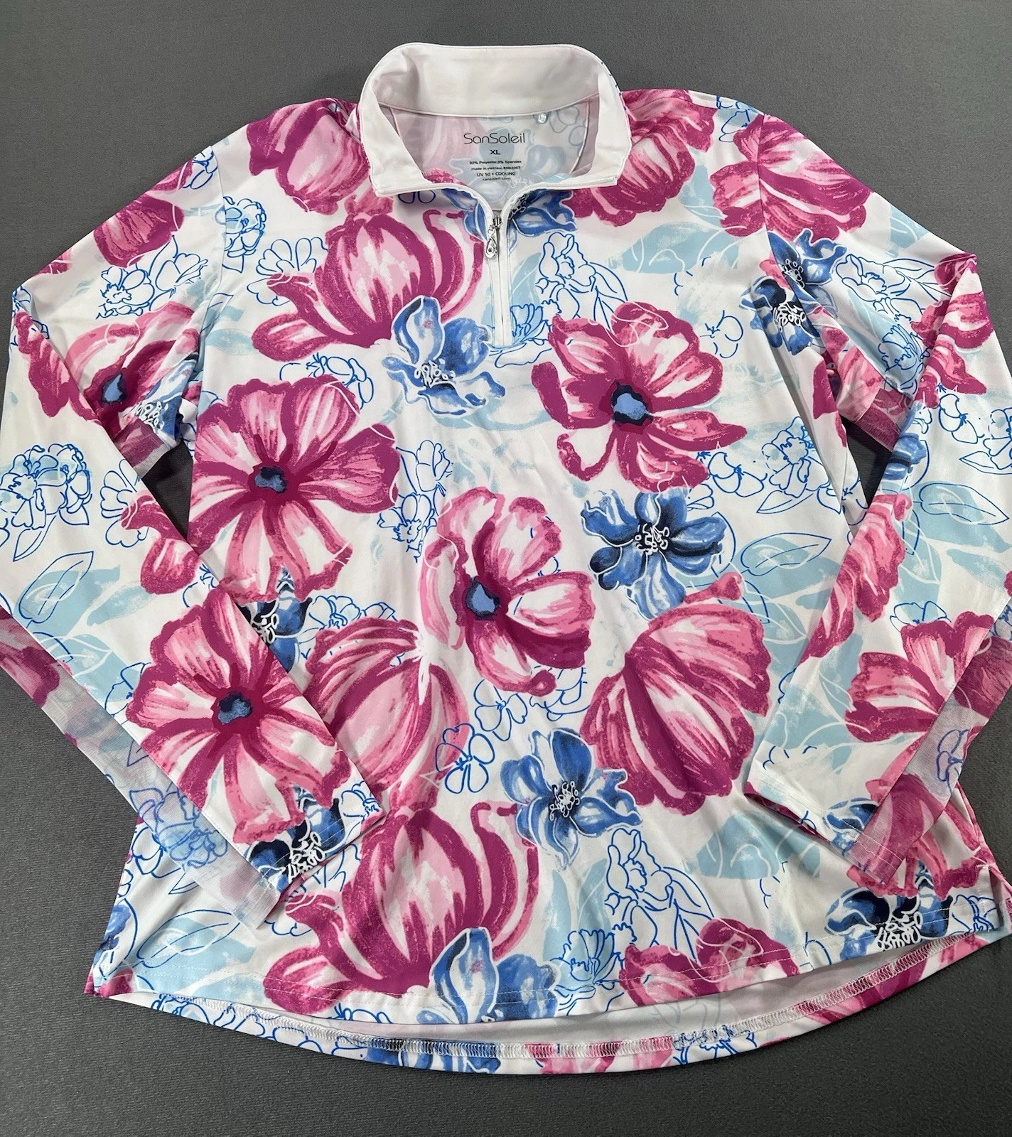 SanSoleil 1/4 Zip Sun Shirt XL Long Sleeve UV 50 + Cooling Garden Party Vibrant
Opens in a new windo