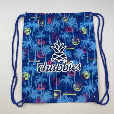 Chubbies Backpack Day Bag Drawstring Floral Colorful Spellout Logo Beach Swim