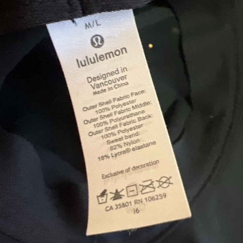 Sombrero cubo de nailon Lululemon M/L negro unisex Foto 3 de 4