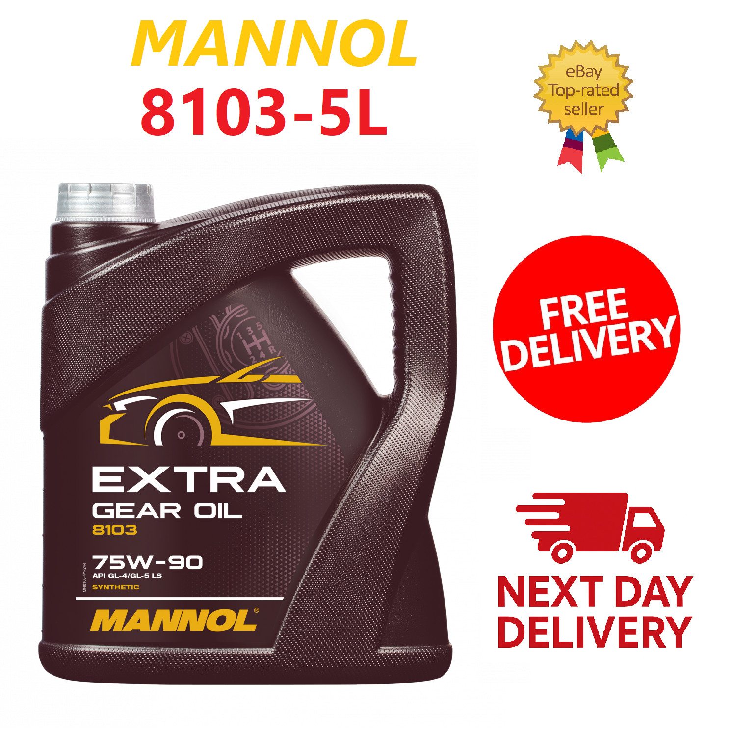 Mannol Extra Gear Oil 8103 - 75W90 Fully Synthetic GL-4 GL-5 LS - 5L