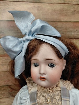 20'' Mystery German Bisque Head, 136/ 7.  Kestner?  Silk Costume