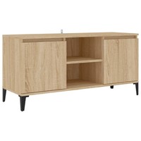 Tv-Schrank Mit Metallbeinen Sonoma-Eiche 103,5X35X50 Cm