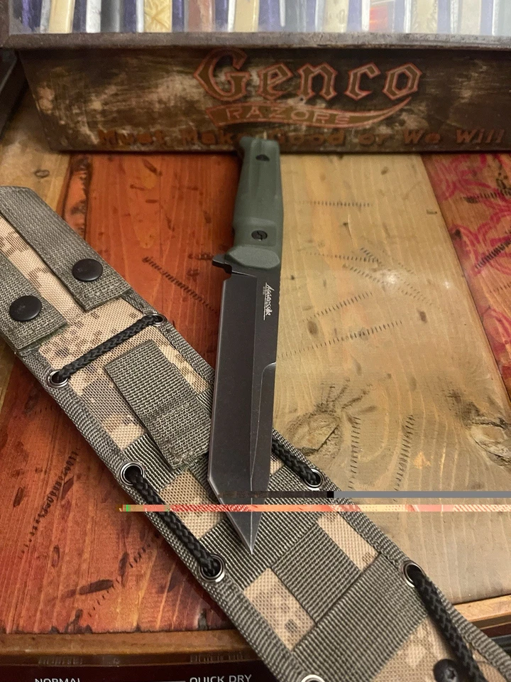 Kizlyar Supreme AGGRESSOR Knife D2 Steel Tactical Fixed Blade w/ Sheath Russia - Image 4 of 4