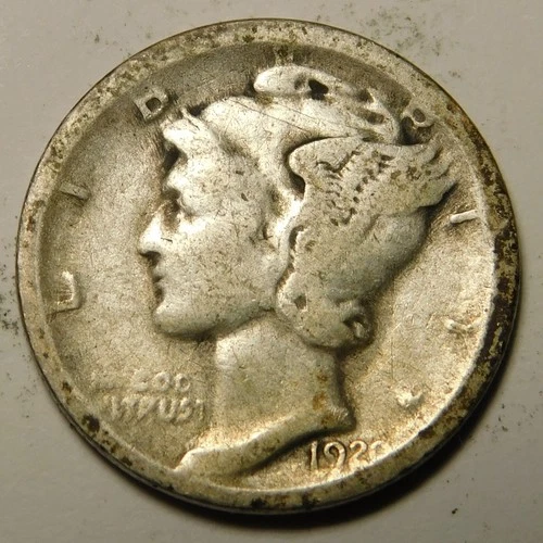 1920 D Mercury Dime 90% Silver G-VG  "Actual Coin Pictured- Not Cleaned"