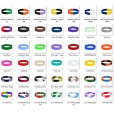 100 Blank Silicone Wristbands You Choose Size and Color - High Quality Bracelets