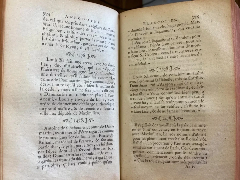 Anecdotes françoises depuis la monarchie jusqu'au règne de Louis XVI. 1774 - Photo 4/4