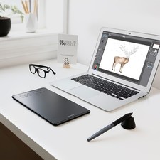 Huion H640P 6.3 3.9'' Graphics Drawing Tablet Battery-Free Stylus 8192 Pressure