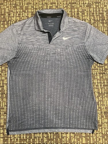 Nike Polo Shirt Mens M Blue Vapor Dri Fit ADV Golf fits like a small clean!! - Picture 6 of 16