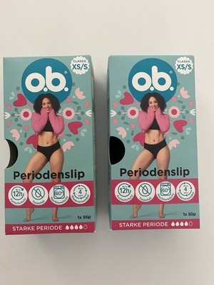 2 Packungen O.B Perioden Slip, Größe XS/S