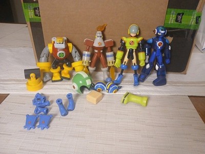 Mega Man NT Warrior Figure Lot Mattel 2004 - 100% TorchMan, AquaSoul, GutsMan