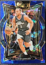 KAWHI LEONARD 2024-25 Panini Select Concourse Prizms Blue Cracked Ice #61 
