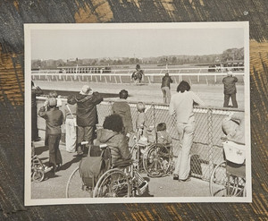 Original 1973 Coglianese/NYRA Press Photo- Secretariat Galloping at Belmont Park