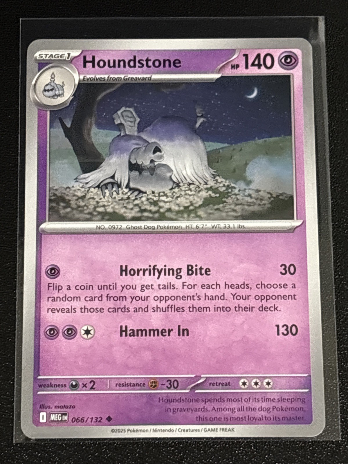 Pokémon TCG Mega Evolution Houndstone 066/132 NM