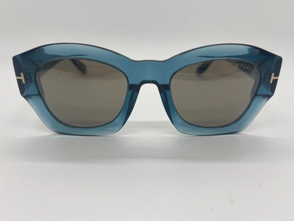 NUEVO TOM FORD GUILLIANA TF1083 90L Gafas de sol azules 52-22-140 mm SIN ESTUCHE Foto 2 de 4