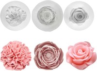 3 StüCk Kerzen Formen Silikon Rosen Nelke Pfingstrose Silikonformen GießFormen F